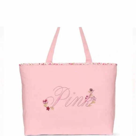 Victoria's Secret Pink Embroidered Tote - Picture 1 of 4